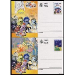 España Spain Entero Postal ( tarjeta ) 171/72 2005 Los Lunnis