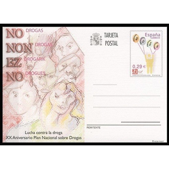 España Spain Entero Postal ( tarjeta ) 175 2006 XX Aniversario Plan Nacional Drogas España Spain Entero Postal ( tarjeta ) 175 2006 XX Aniversario Plan Nacional Drogas