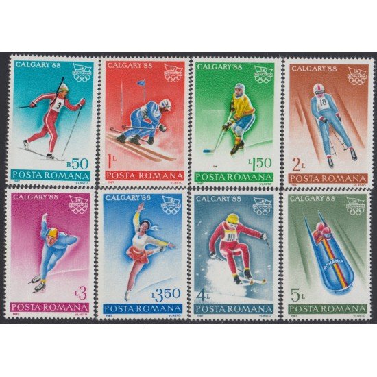 Rumanía Romania 3782/89 1987 JJOO Calgary Winter Olympics Deportes Sports MNH Rumanía Romania 3782/89 1987 JJOO Calgary Winter Olympics Deportes Sports MNH