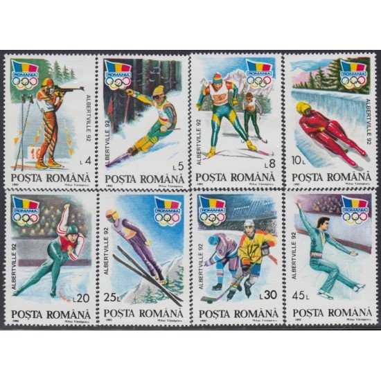 Rumanía Romania 3985A/85H 1992 JJOO Albertville Winter Olympics Deportes Sports Rumanía Romania 3985A/85H 1992 JJOO Albertville Winter Olympics Deportes Sports