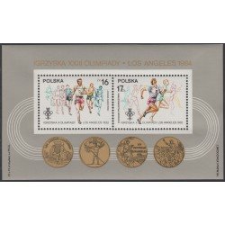 Polonia Poland HB 102 1981 JJOO Los angeles Atletas de 1934 Sports MNH Polonia Poland HB 102 1981 JJOO Los angeles Atletas de 1934 Sports MNH