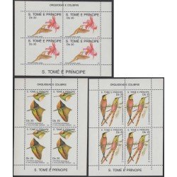 Santo Tomás y Príncipe 943/45 Bl.4 1989 Fauna Colibrí Humming bird MNH Santo Tomás y Príncipe 943/45 Bl.4 1989 Fauna Colibrí Humming bird MNH