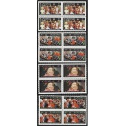 MI Tanzania 317/20 Bloque 4 + HB 52 1987 60º Aniv. Isabel II MNH