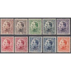 España Spain Nº 490/98 + 497A 1930 - 1931 Alfonso XIII Tipo Vaquer MH