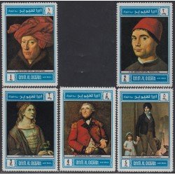 Umm Al Qiwain nº 15a/15e 1968 Cuadros célebres Paintings MNH 