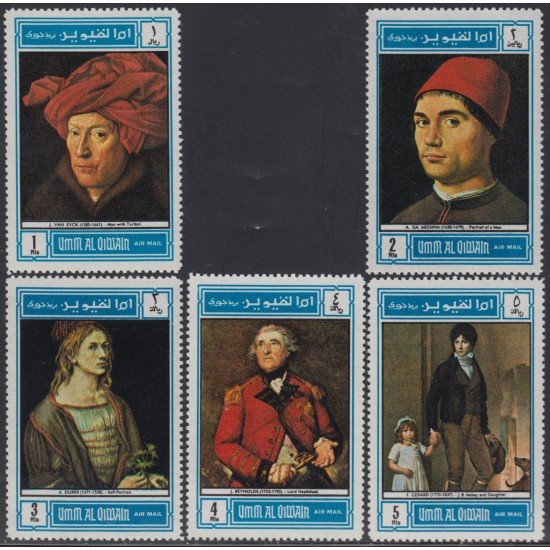 Umm Al Qiwain nº 15a/15e 1968 Cuadros célebres Paintings MNH Umm Al Qiwain nº 15a/15e 1968 Cuadros célebres Paintings MNH