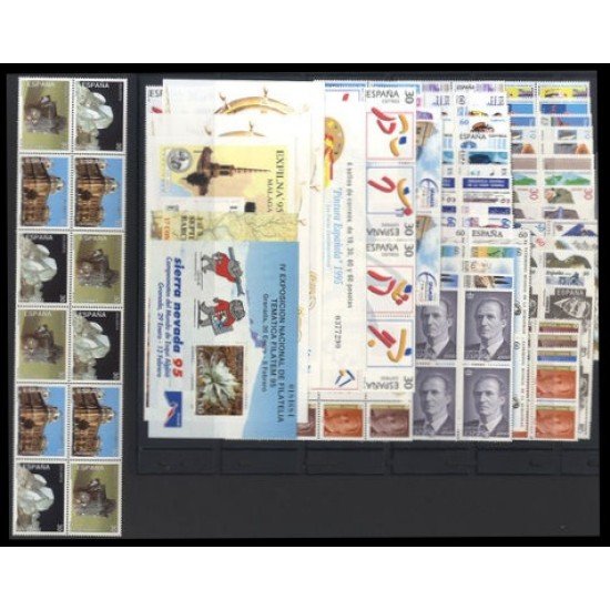 España Spain Año completo Year Complete 1995 Bl.4 MNH