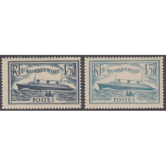 France Francia  299/300 1935 - 1936 Normandie MNH