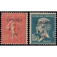 France Francia 264/65 1930 Reunión de la Oficina Internacional de Trabajo MNH