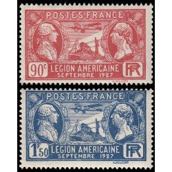 France Francia  244/45 1927 Legion Americaine MNH