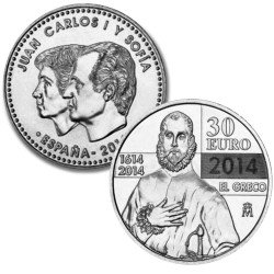 España Spain 2014 30 euros El Greco Plata Ag