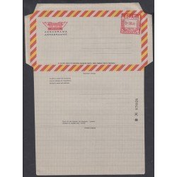 España Aerograma 160 1984/86  Bicolor Franqueo mecánico previamente impreso
