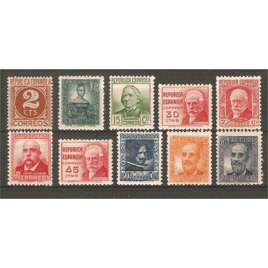 España Spain 731/40 1936/1938 Personajes MNH