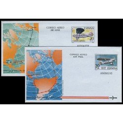 España Aerogramas 203/04 1982 Cuatro Vientos Jesús del Gran Poder  Avión Plane
