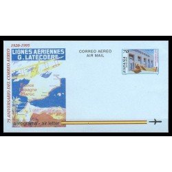 España Aerograma 220 1995 75 º Aniv. correo aéreo Lignes aériennes  G Latécoère 