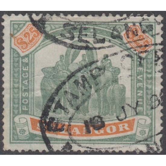 Malaya Malaysia Malasia Yvert 26 Scott 41 1901 Selangor Elephant Usado Malaya Malaysia Malasia Yvert 26 Scott 41 1901 Selangor Elephant Usado
