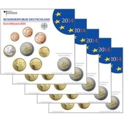 Alemania 2014 Cartera Oficial Euros € (5 cecas) Alemania 2014 Cartera Oficial Euros € (5 cecas)