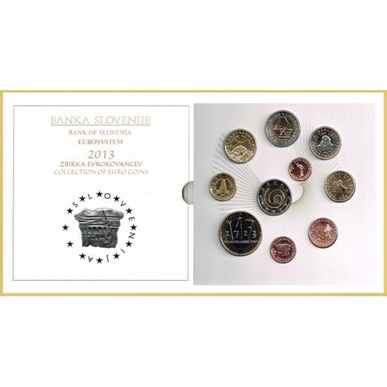 Eslovenia 2013 Cartera Oficial Monedas € euros + 2 € conm. + 3 € Eslovenia 2013 Cartera Oficial Monedas € euros + 2 € conm. + 3 €