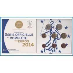 Francia France 2014 Cartera Oficial Monedas € euros Set Coin