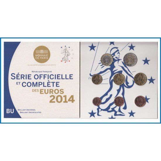 Francia France 2014 Cartera Oficial Monedas € euros Set Coin