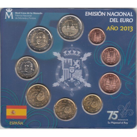 España Spain 2013 Cartera Oficial Euros € + moneda 2€ Conm. Monasterio de El Escorial FNMT España Spain 2013 Cartera Oficial Euros € + moneda 2€ Conm. Monasterio de El Escorial FNMT