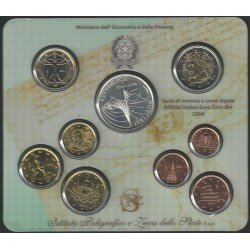 Monedas Euros Italia Cartera 2004 (+ moneda 5 € plata) Monedas Euros Italia Cartera 2004 (+ moneda 5 € plata)