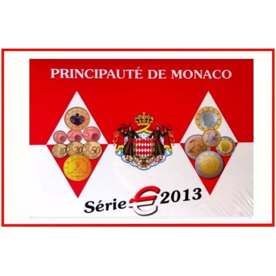 Monaco 2013 Cartera Oficial Monedas € euro Set Monaco 2013 Cartera Oficial Monedas € euro Set