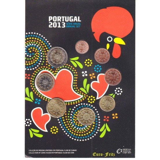 Monedas Euros Portugal Cartera 2013 Monedas Euros Portugal Cartera 2013