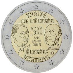 Alemania 2013 2 € euros conmemorativos 50º Av Tratado del Elíseo ( 5 monedas ) Alemania 2013 2 € euros conmemorativos 50º Av Tratado del Elíseo ( 5 monedas )