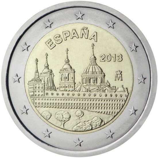 España 2013 2 € euros conmemorativos UNESCO Monasterio del Escorial España 2013 2 € euros conmemorativos UNESCO Monasterio del Escorial