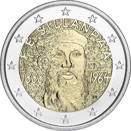 Finlandia 2013 2 € euros conmemorativos 125 Av del escritor F. E. Sillampää Finlandia 2013 2 € euros conmemorativos 125 Av del escritor F. E. Sillampää