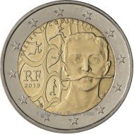 Francia 2013 2 € euros conmemorativos 150º Av. Pierre de Coubertin 1er Presidente COI Francia 2013 2 € euros conmemorativos 150º Av. Pierre de Coubertin 1er Presidente COI