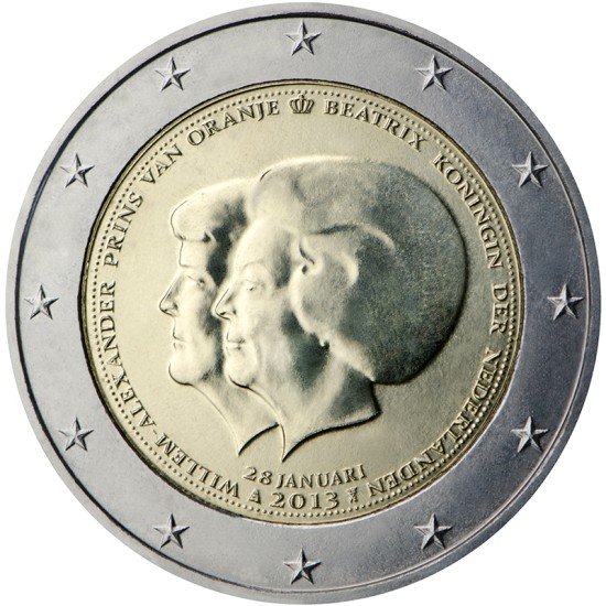 Holanda 2013 2 € euros conmemorativos Abdicación reina Beatriz
