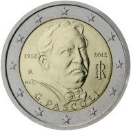 Italia 2012 2 € euros conmemorativos Cent muerte Giovanni Pascoli Italia 2012 2 € euros conmemorativos Cent muerte Giovanni Pascoli