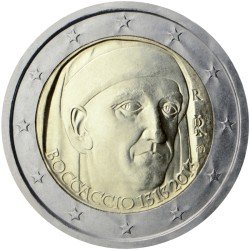 Italia 2013 2 € euros conmemorativos 2º Cent Giovanni Boccaccio Italia 2013 2 € euros conmemorativos 2º Cent Giovanni Boccaccio