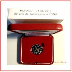 Monaco 2013 Cartera Estuche Oficial Moneda 2 € euros Proof ONU 