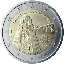 Portugal 2013 2 € euros conmemorativos 250º Av Torre dos Clérigos Portugal 2013 2 € euros conmemorativos 250º Av Torre dos Clérigos