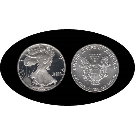 Estados Unidos United States 1 OZ onza1990 Liberty 1$ Plata Ag Estados Unidos United States 1 OZ onza1990 Liberty 1$ Plata Ag