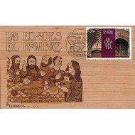 España Spain 4887 2014 Las edades del Hombre Eucharistia Realizado en madera SPD Sobre Primer Día España Spain 4887 2014 Las edades del Hombre Eucharistia Realizado en madera SPD Sobre Primer Día