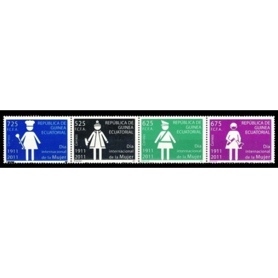 Guinea Ecuatorial 443/46 2011 Día Internacional de la Mujer MNH