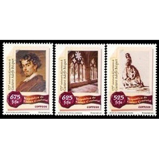 Guinea Ecuatorial 451/53 2011 750º Aniv.del nacimiento de G.A Bécqer MNH