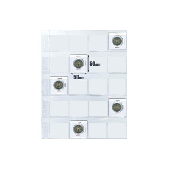 Hojas monedas Safi 4 anillas 20 departamentos 245x295 mm para cartones 013220F Hojas monedas Safi 4 anillas 20 departamentos 245x295 mm para cartones 013220F