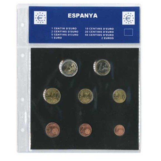 Hoja Euros España 8 Monedas CT SAFI catalán 014208C Hoja Euros España 8 Monedas CT SAFI catalán 014208C