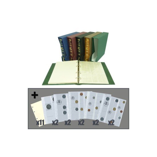 Tapas Monedas NUMIS color verde SAFI con 10 Hojas  castellano 013925