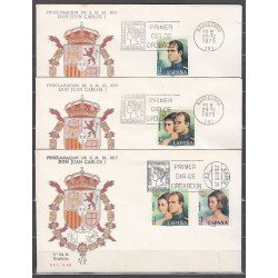 España Spain 2302/05 1975 Juan Carlos I y Doña Sofia Reyes de España SPD Sobre Primer Día España Spain 2302/05 1975 Juan Carlos I y Doña Sofia Reyes de España SPD Sobre Primer Día