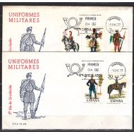 España Spain 2381/85 1977 Uniformes militares SPD Sobre Primer Día España Spain 2381/85 1977 Uniformes militares SPD Sobre Primer Día