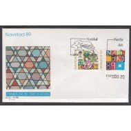España Spain 3036/37 1989 Navidad SPD Sobre Primer Día España Spain 3036/37 1989 Navidad SPD Sobre Primer Día