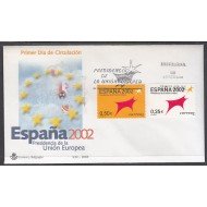 España Spain 3865/66 2002 España 2002 Presidencia de la Unión Europea UE SPD Sobre Primer Día España Spain 3865/66 2002 España 2002 Presidencia de la Unión Europea UE SPD Sobre Primer Día