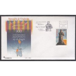 España Spain SPD 4127 2004 CM Aniversario de la proclamación de Alfonso I el Batallador como Rey de Aragón SPD Sobre Primer Día