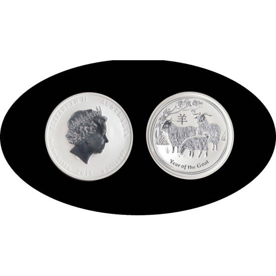 Australia 5 OZ onza 2015 Año de la cabra Year of the Goat 5$ Plata Ag Australia 5 OZ onza 2015 Año de la cabra Year of the Goat 5$ Plata Ag
